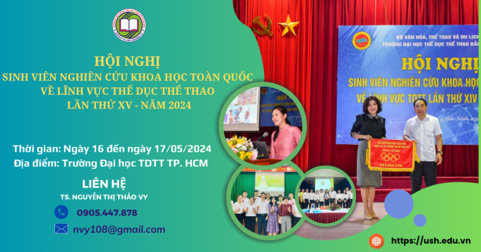 Hội nghị Khoa học Sinh viên Toàn quốc khối các cơ sở đào tạo về lĩnh vực Thể dục Thể thao lần thứ 15, năm 2024