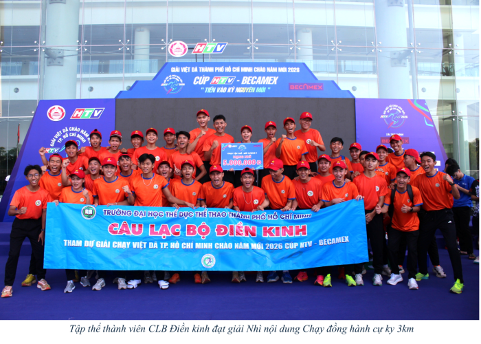 CLB Điền kinh ghi dấu ấn tại Giải Việt Dã TP. Hồ Chí Minh Chào Năm Mới 2026 Cúp HTV-Becamex