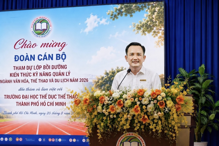 ĐÓN TIẾP VÀ LÀM VIỆC VỚI LỚP BỒI DƯỠNG KIẾN THỨC, KỸ NĂNG QUẢN LÝ NGÀNH VĂN HÓA, THỂ THAO VÀ DU LỊCH NĂM 2026