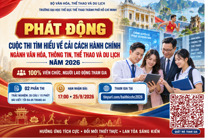 PHÁT ĐỘNG CUỘC THI TÌM HIỂU VỀ CẢI CÁCH HÀNH CHÍNH NGÀNH VĂN HÓA, THÔNG TIN, THỂ THAO VÀ DU LỊCH NĂM 2026