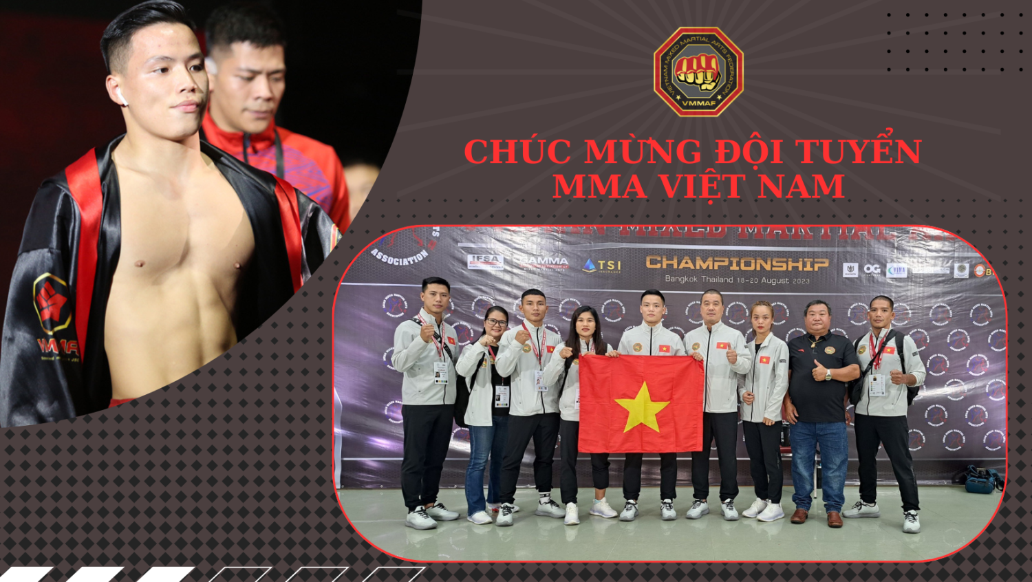 ĐỘI TUYỂN MMA VIỆT NAM DÀNH HUY CHƯƠNG VÀNG TẠI GIẢI MMA VÔ ĐỊCH CHÂU Á 2023