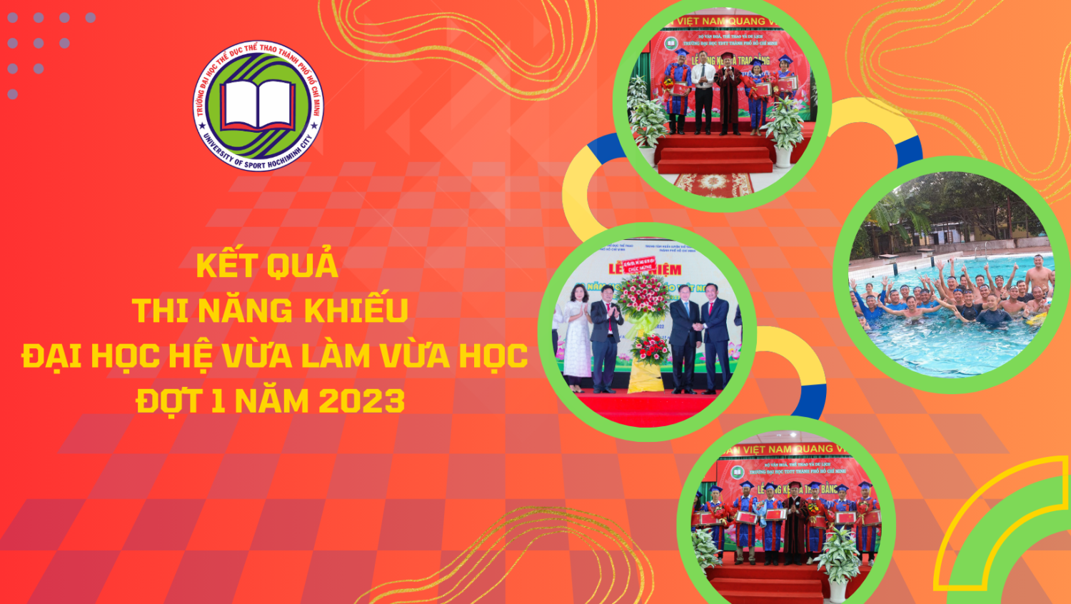 KẾT QUẢ THI NĂNG KHIẾU TDTT KỲ THI TUYỂN SINH ĐẠI HỌC VỪA LÀM VỪA HỌC KHÓA 81, ĐỢT 1 NĂM 2023, NGÀY 08/9/2023.